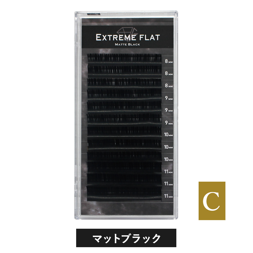 Extreme FLAT Matte Black(12列) Cカール 0.06mm [MEF12C]
