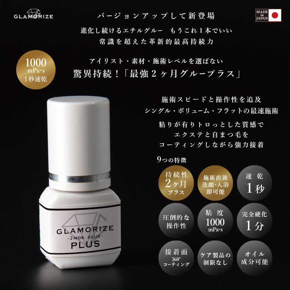 GLAMORIZE 2Mo. GLUE PLUS & 2Mo. Flow-X 3mL（グラマライズ 2ヶ月グループラスとフローXのセット）[SET-29]